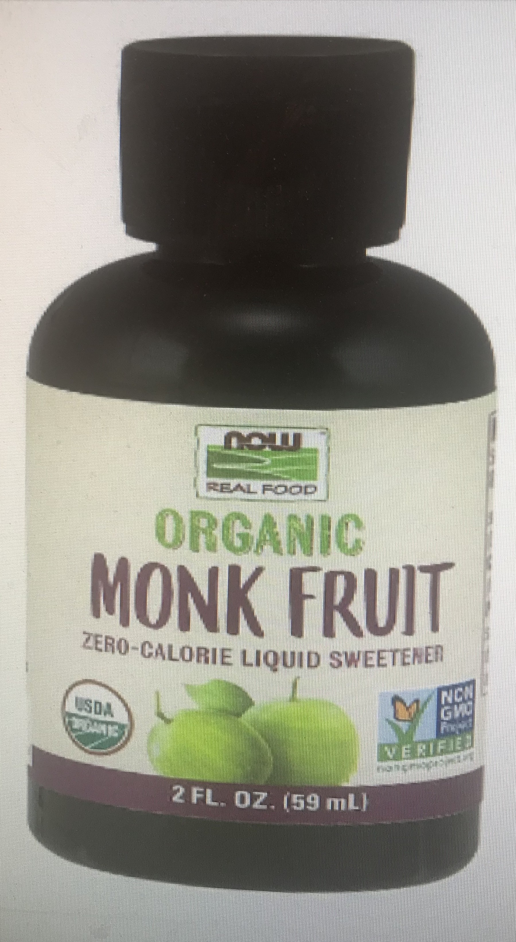 Monk Fruit 0 calories sweetener organic Liquid 2 oz