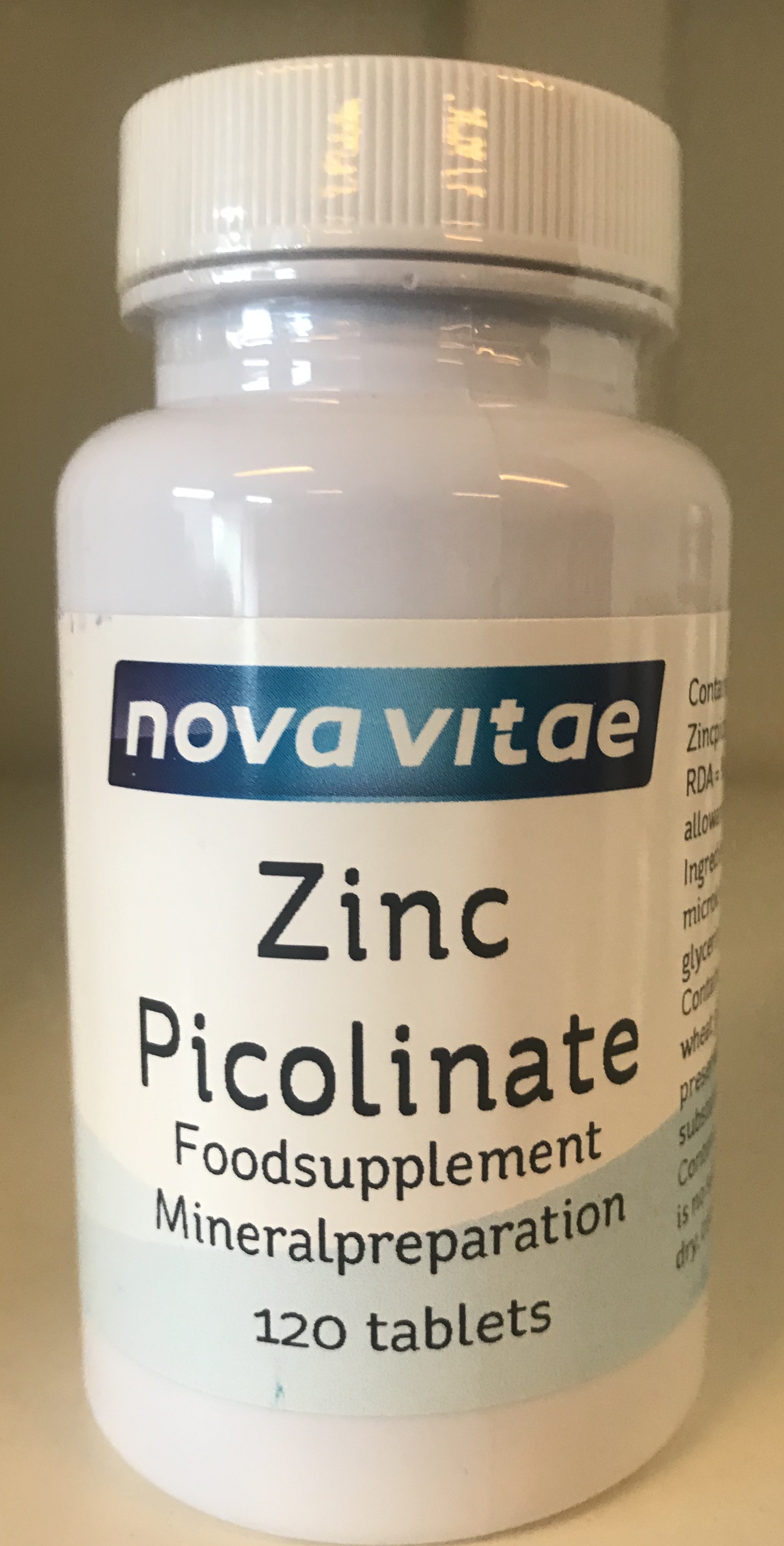 Nova Zinc Piccolinate 50mg  120 tablets